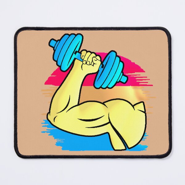 Item preview, Retro 80s Gym Arm Neon Vaporwave Dumbbell designed and sold by AstronautMerch.