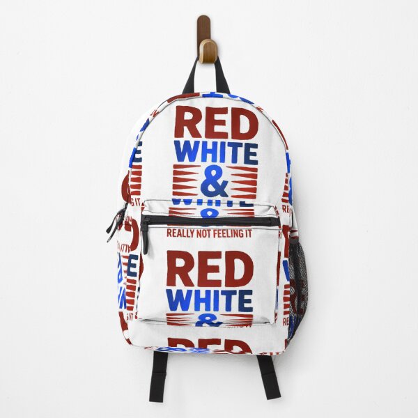Item preview, Red White & Really Not Feeling It Sarcastic Patriotic Text Graphic designed and sold by MerchlyMike.