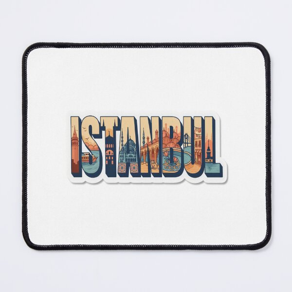 Item preview, Istanbul Vintage Travel Lettering Sticker – Retro Turkey Landmark Art designed and sold by stickercuffs.