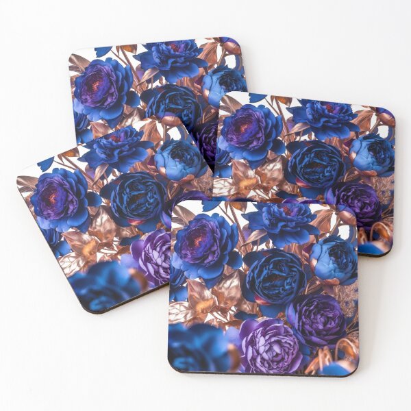 Item preview, Royal Blue & Purple Peony Bouquet | Luxury Floral Botanical Art designed and sold by GalleryPeak.