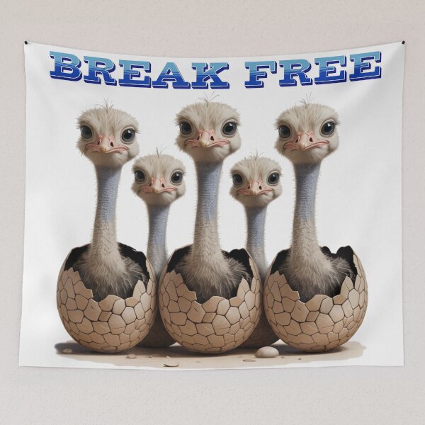 Item preview, Cute Baby Ostriches Hatching designed and sold by JocartyGifts.