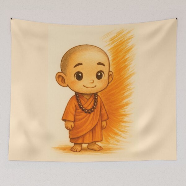 Item preview, Cute Little Monk art designed and sold by krazzyremo.
