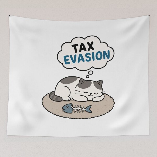 Item preview, A dream of tax evasion. cat designed and sold by vecart34.