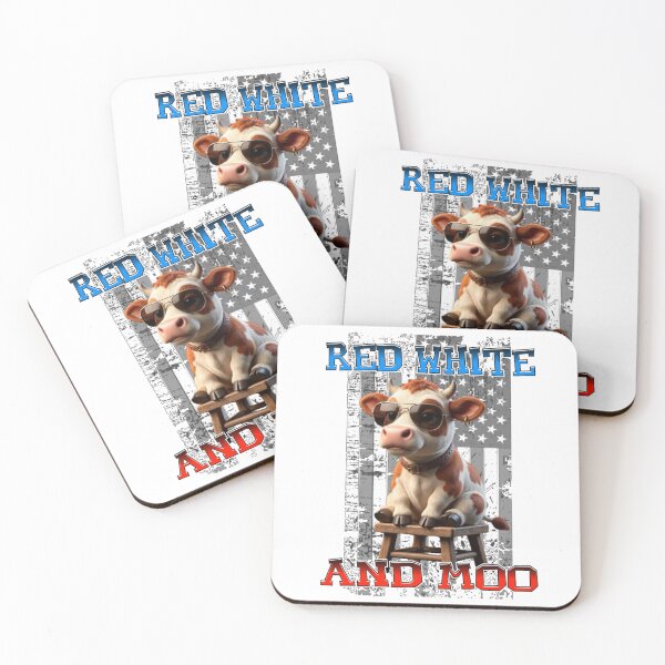 Item preview, Red White and Moo 4th of July  designed and sold by TheEndDesign.