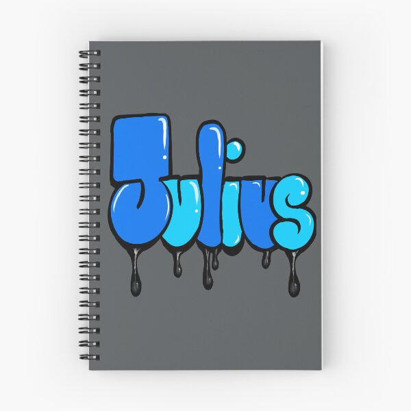 Item preview, Julius Name Personalized Custom Art Graffiti style with liquid drips effect Bubble Letters designed and sold by Artonmytee.