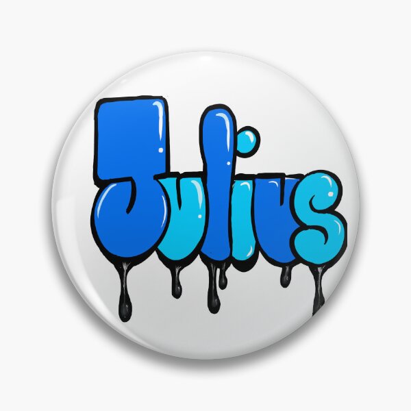 Item preview, Julius Name Personalized Custom Art Graffiti style with liquid drips effect Bubble Letters designed and sold by Artonmytee.