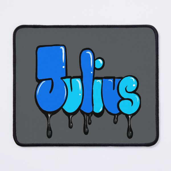 Item preview, Julius Name Personalized Custom Art Graffiti style with liquid drips effect Bubble Letters designed and sold by Artonmytee.