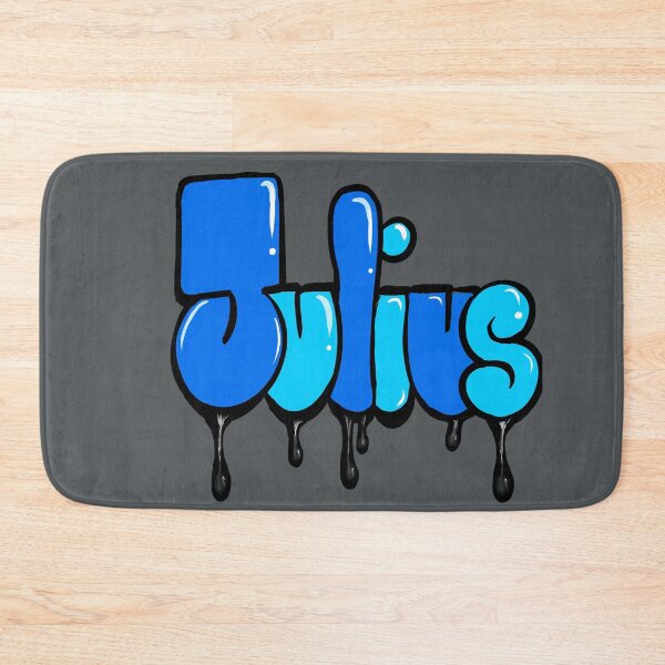 Item preview, Julius Name Personalized Custom Art Graffiti style with liquid drips effect Bubble Letters designed and sold by Artonmytee.