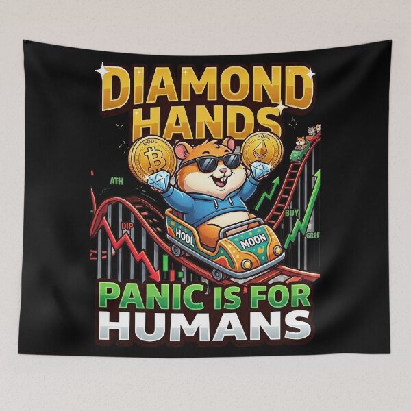 Item preview, Diamond Hands Hamster Crypto Meme Investor Funny Trading T-Shirt Design designed and sold by HAFIZ-DP.