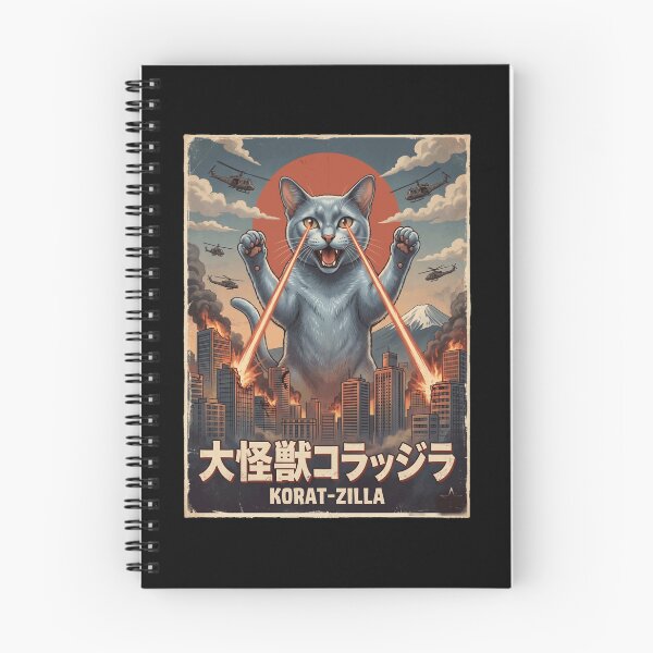 Item preview, Korat Catzilla Japanese Fuji Art Cat Owner designed and sold by DoodleTortle.