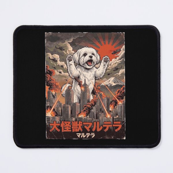 Item preview, Maltese Dogzilla Japanese Fuji Art Dog Owner designed and sold by DoodleTortle.