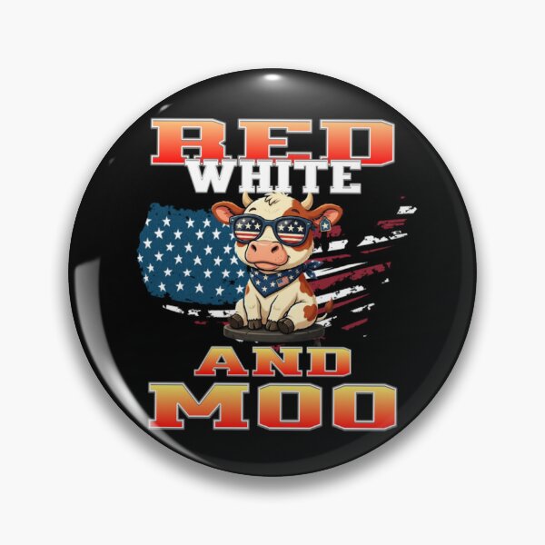 Item preview, Red White and Moo 4th of July  designed and sold by TheEndDesign.
