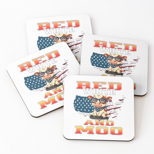 Item preview, Red White and Moo 4th of July  designed and sold by TheEndDesign.