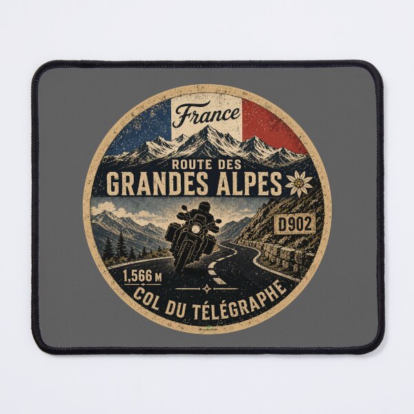 Item preview, Col du Télégraphe, France Route des Grandes Alpes Motorcycle TShirt & Sticker 04 designed and sold by OuterShellUK.