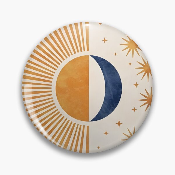 Item preview, Minimalist Sun Moon Abstract Illustration designed and sold by LazyGeniusArt.