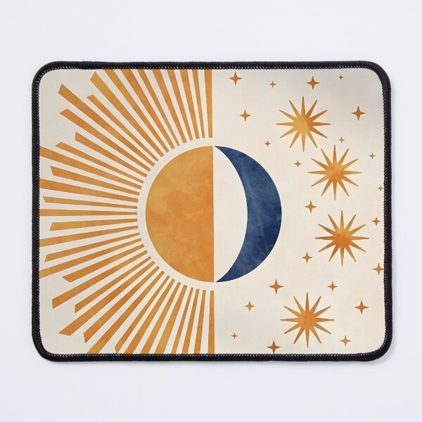 Item preview, Minimalist Sun Moon Abstract Illustration designed and sold by LazyGeniusArt.