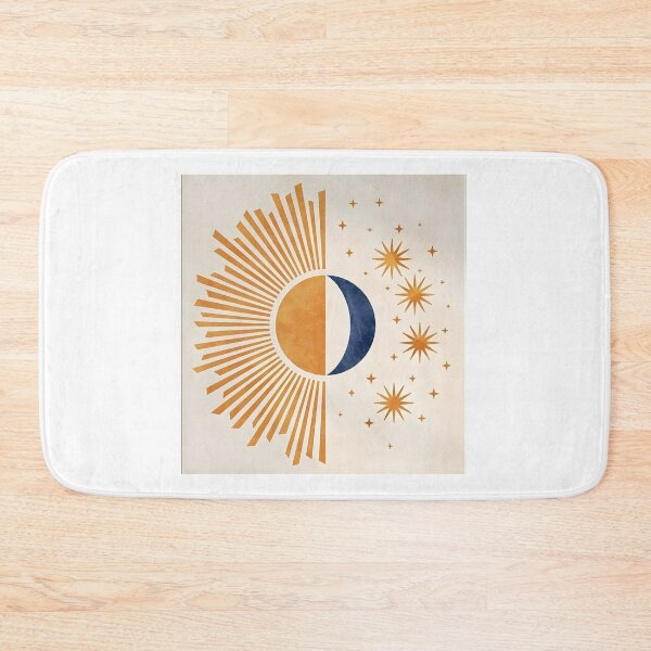 Item preview, Minimalist Sun Moon Abstract Illustration designed and sold by LazyGeniusArt.