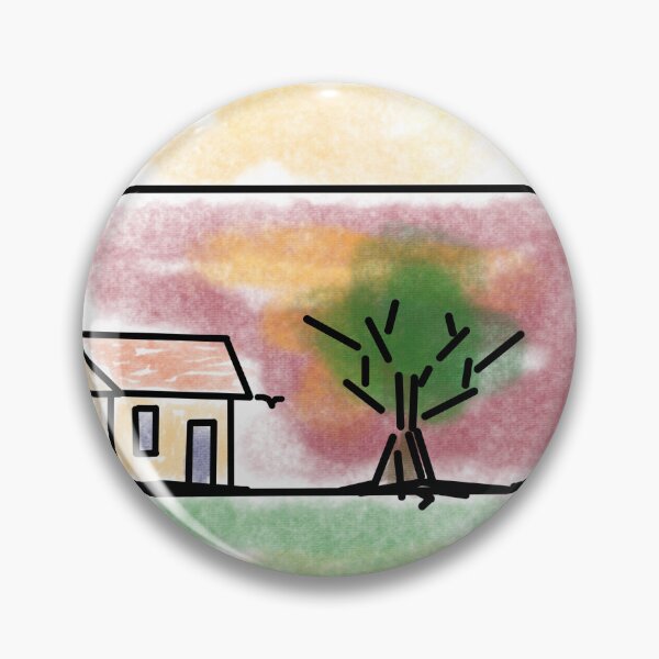 Item preview, House, tree, sky and sunset designed and sold by Dniprianka.