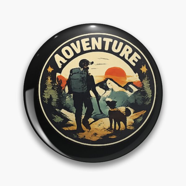 Item preview, Title Adventure Buddy Hiking Dog Outdoor Explorer Design designed and sold by PoojaArtLab.