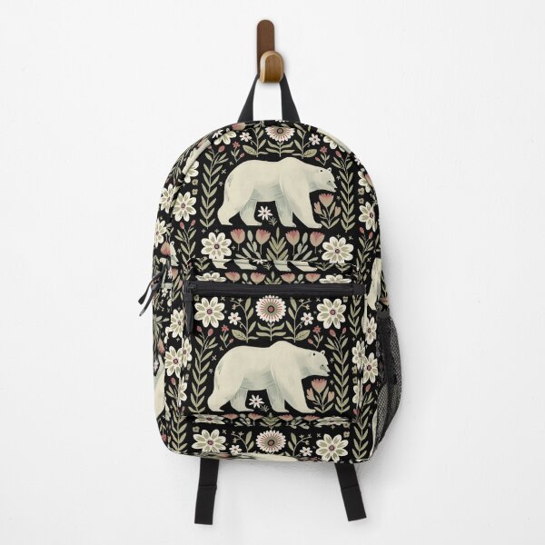 Item preview, Scandinavian Folk Art, Floral Polar Bear designed and sold by xiao xuans.