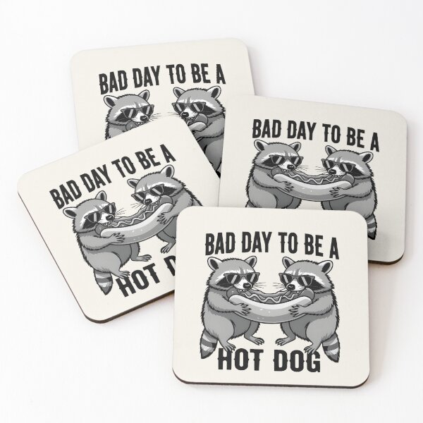 Item preview, Bad Day To Be A Hot Dog Shirt – Funny Raccoon Meme Hot Dog Lover T-Shirt designed and sold by ZyxDes.