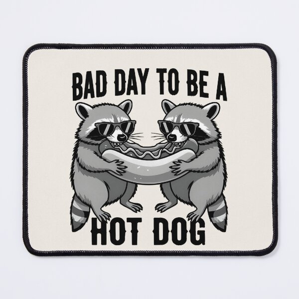 Item preview, Bad Day To Be A Hot Dog Shirt – Funny Raccoon Meme Hot Dog Lover T-Shirt designed and sold by ZyxDes.
