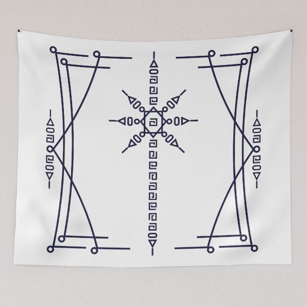 Item preview, Modern abstract geometric yantra with decorative frame designed and sold by Longsilp.