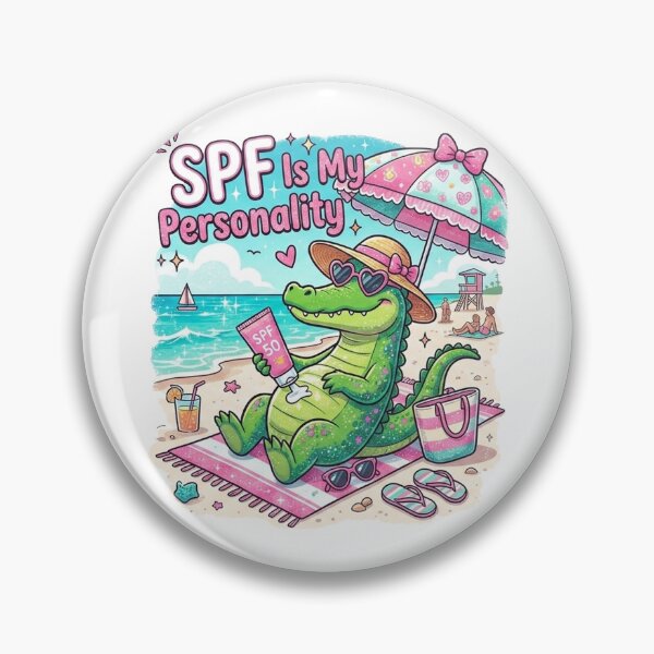 Item preview, SPF Is My Personality Shirt Funny Crocodile Beach Sunscreen designed and sold by Yellowriversss.