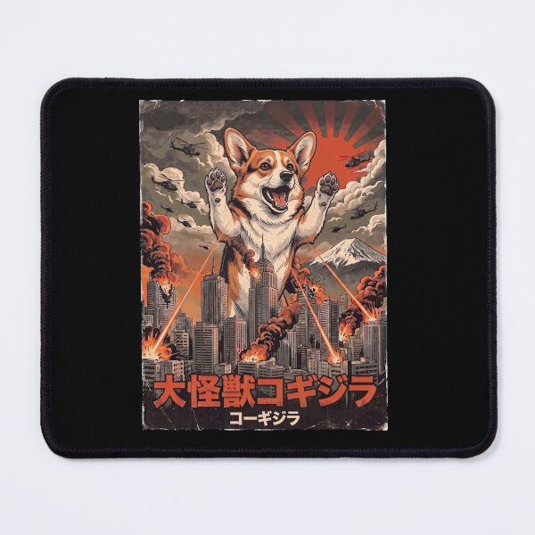 Item preview, Pembroke Welsh Corgi Dogzilla Japanese Fuji Art Dog Owner designed and sold by DoodleTortle.