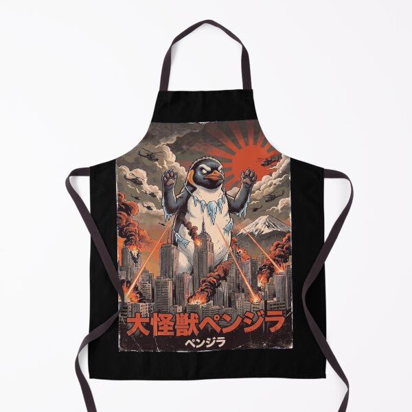 Artikelvorschau, Penguinzilla Japanische Fuji-Kunst Tier Pinguinliebhaber entworfen und verkauft von DoodleTortle.