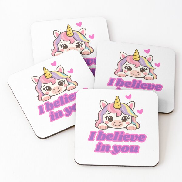 Item preview, I Believe in You Cute Unicorn | Kawaii Positive Affirmation Quote designed and sold by Bud the Pug & Friends .