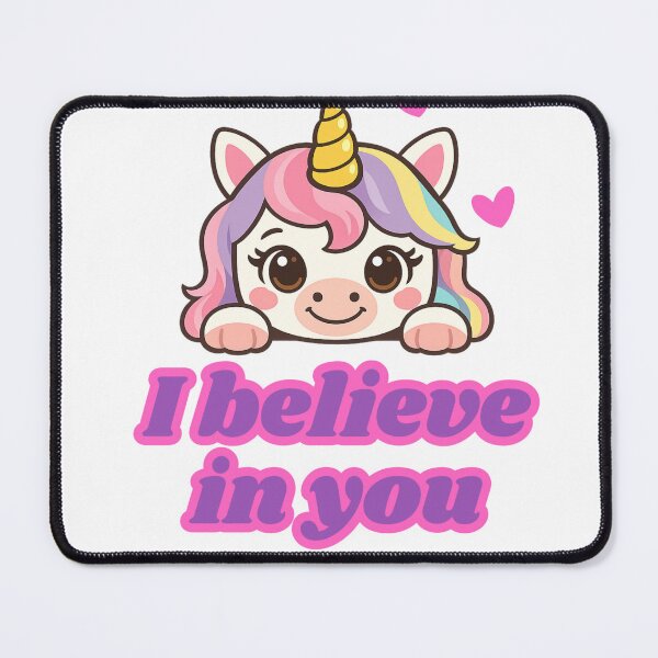 Item preview, I Believe in You Cute Unicorn | Kawaii Positive Affirmation Quote designed and sold by Bud the Pug & Friends .