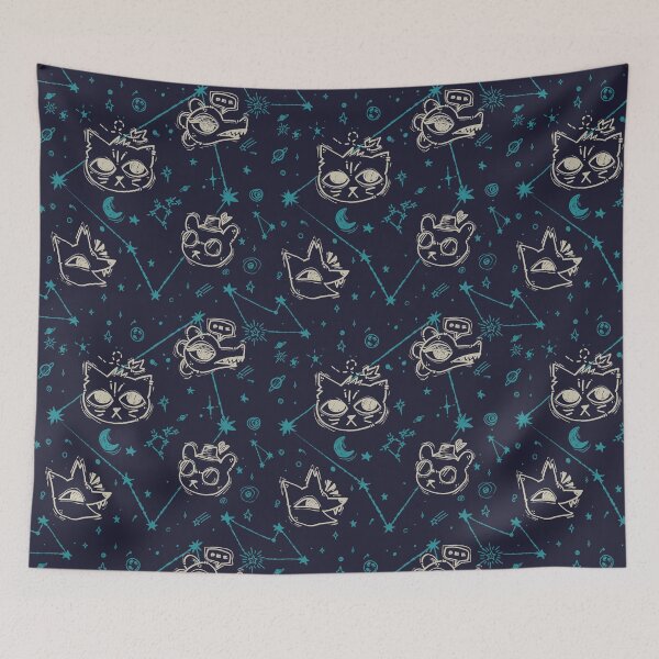 Item preview, Night in the Woods Characters Pattern | Mae Gregg Bea Angus Cosmic Design designed and sold by · GAMING SOUL ·.