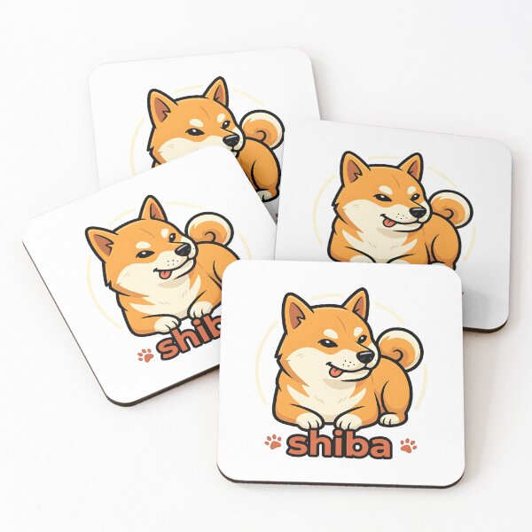 Item preview, Cute Shiba Inu Dog Puppy Cartoon Illustration designed and sold by Smoking_Animals .