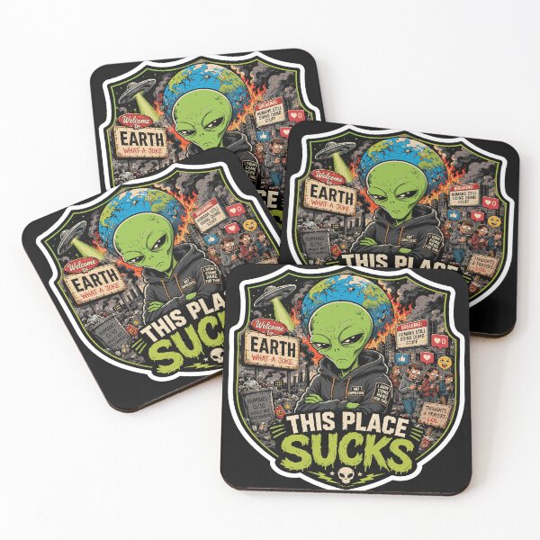 Item preview, This Place Sucks - Funny Alien designed and sold by soondoock.
