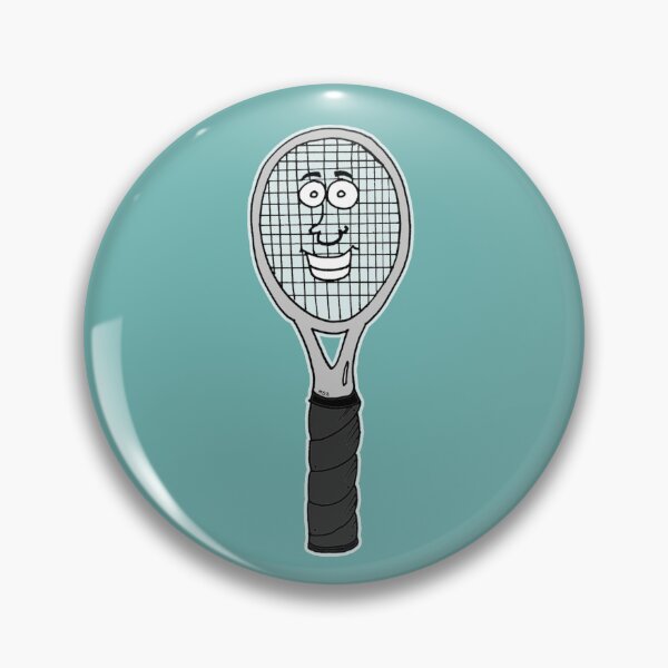 Item preview, Funny Tennis Racket Smiley Face Cute Sports Pun Meme designed and sold by MyxaART.