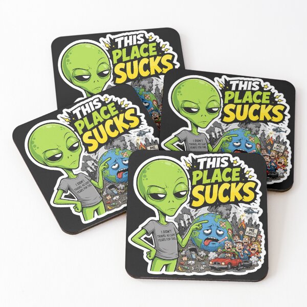 Item preview, This Place Sucks - Funny Alien designed and sold by soondoock.