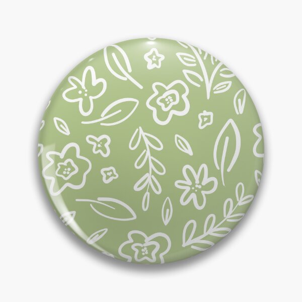 Item preview, Patrón botánico dibujado a mano en verde lima. designed and sold by Fern and Quill.