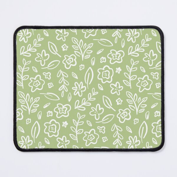 Item preview, Hand drawn sketched botanical pattern in lime green designed and sold by Fern and Quill.