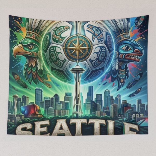 Item preview, Seattle 2026 Soccer Host City PNW Totem Art designed and sold by Aram250.