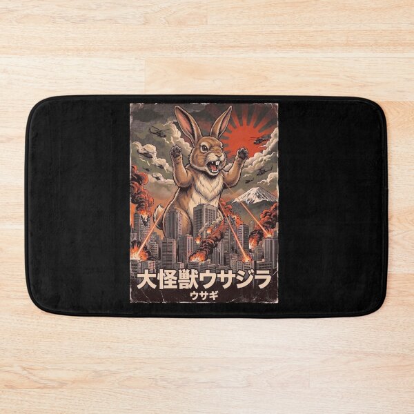 Item preview, Rabbitzilla Japanese Fuji Art Animal Rabbit Lover designed and sold by DoodleTortle.