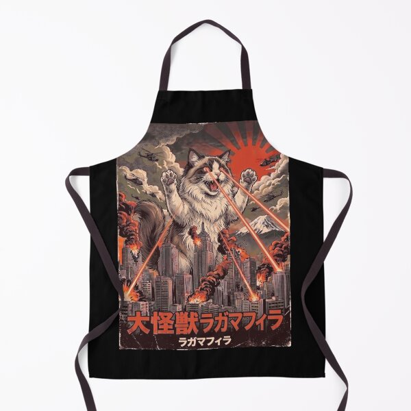 Item preview, Ragamuffin Catzilla Japanese Fuji Art Cat Owner designed and sold by DoodleTortle.