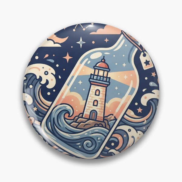 Item preview, Message in a Bottle: Lighthouse Dreams Sticker designed and sold by CuteRage.