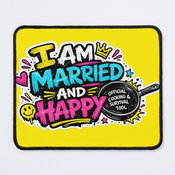 Item preview, I Am Married And Happy designed and sold by DesignPrePress.