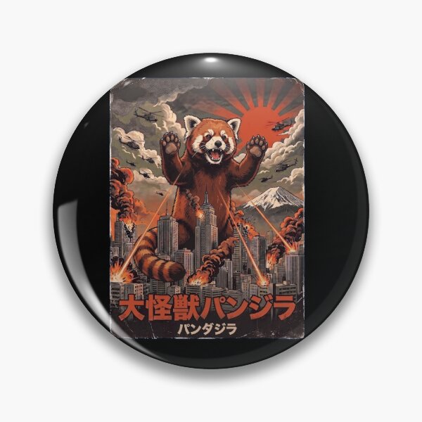 Item preview, Red Pandazilla Japanese Fuji Art Animal Red Panda Lover designed and sold by DoodleTortle.