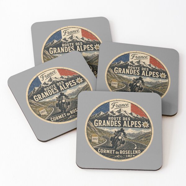 Item preview, Cormet de Roselend, France Route des Grandes Alpes Motorcycle TShirt & Sticker 05 designed and sold by OuterShellUK.