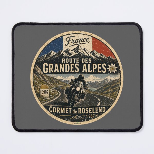 Item preview, Cormet de Roselend, France Route des Grandes Alpes Motorcycle TShirt & Sticker 05 designed and sold by OuterShellUK.