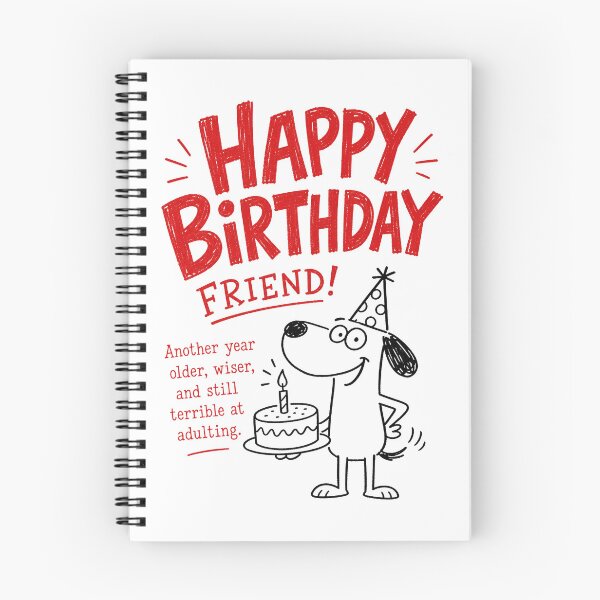 Item preview, Happy Birthday Friend - Older, Wiser, Terrible At Adulting designed and sold by LittlePicklePrints.