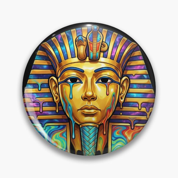 Item preview, Melting Golden Tutankhamun Mask – Liquid Gold Pharaoh Ancient Egypt Art designed and sold by GulfSignature.