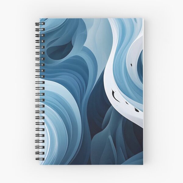 Item preview, Deep Navy and White Fluid Ocean Waves Abstract Abstract Art designed and sold by LYAN-STORE.